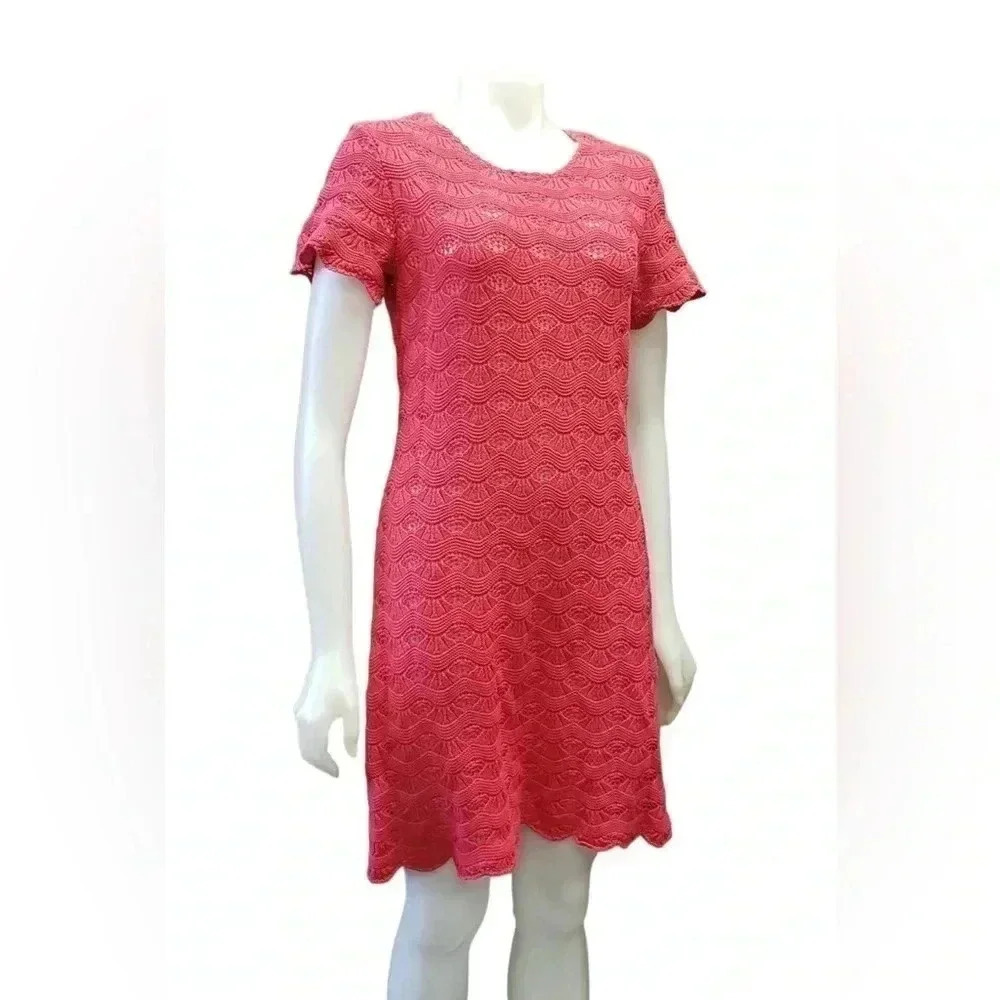 Michael Kors Crochet Fuchsia Dress Size Medium